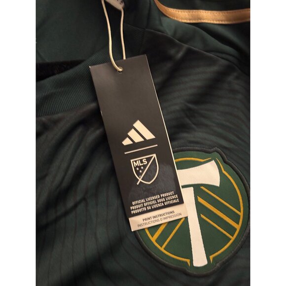 Adidas Timbers FC Antony 11 XL Jersey Slim Fit Green/Gold Soccer Shirt - Picture 4 of 7